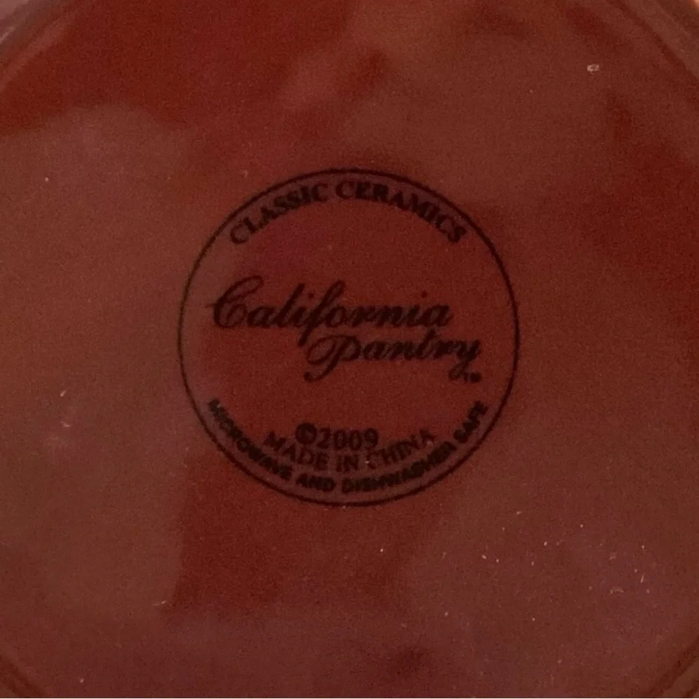 Red Decorative Ceramic Plate - Picture 3 of 5